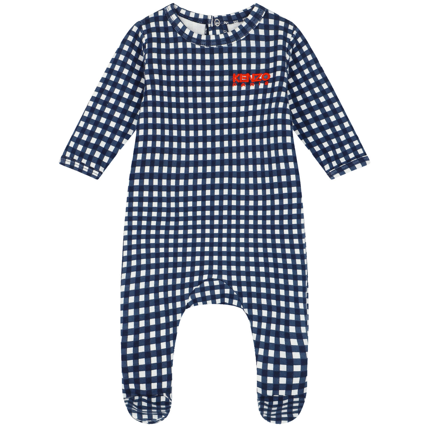 Baby Boys White & Navy Blue Logo Babygrows ( 2-Pack ), 1, hi-res